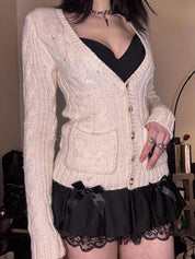 Twisted Yarn Knit Long Sleeve