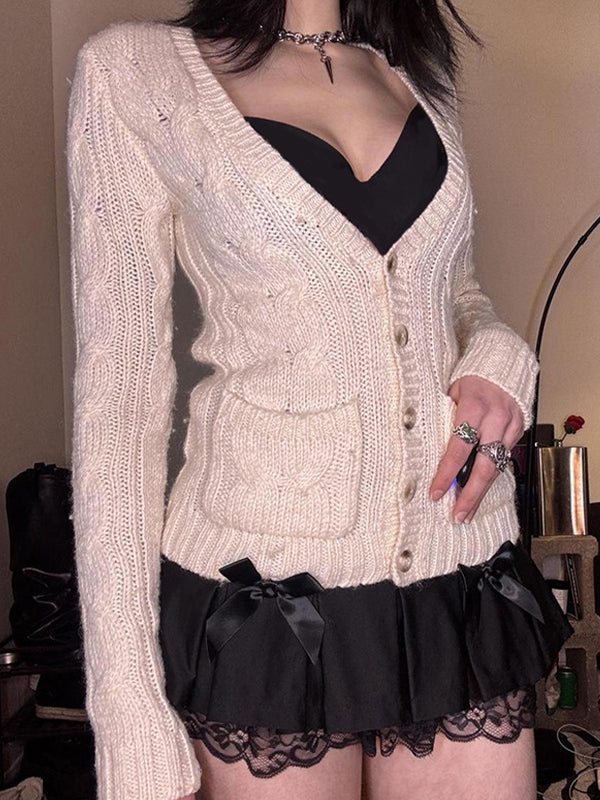 Twisted Yarn Knit Long Sleeve