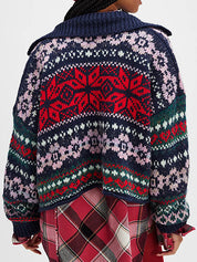 Fair Isle Knitting Sweaters Jacket