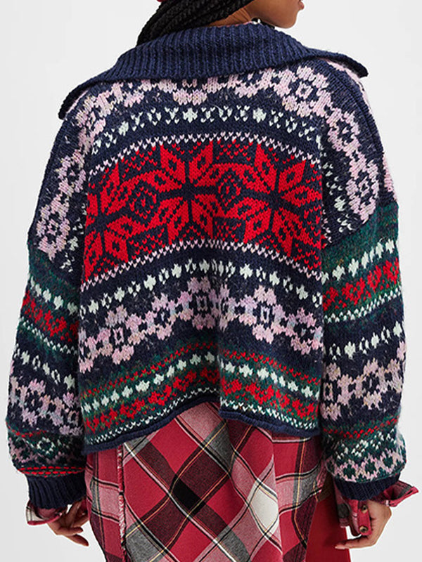 Fair Isle Knitting Sweaters Jacket