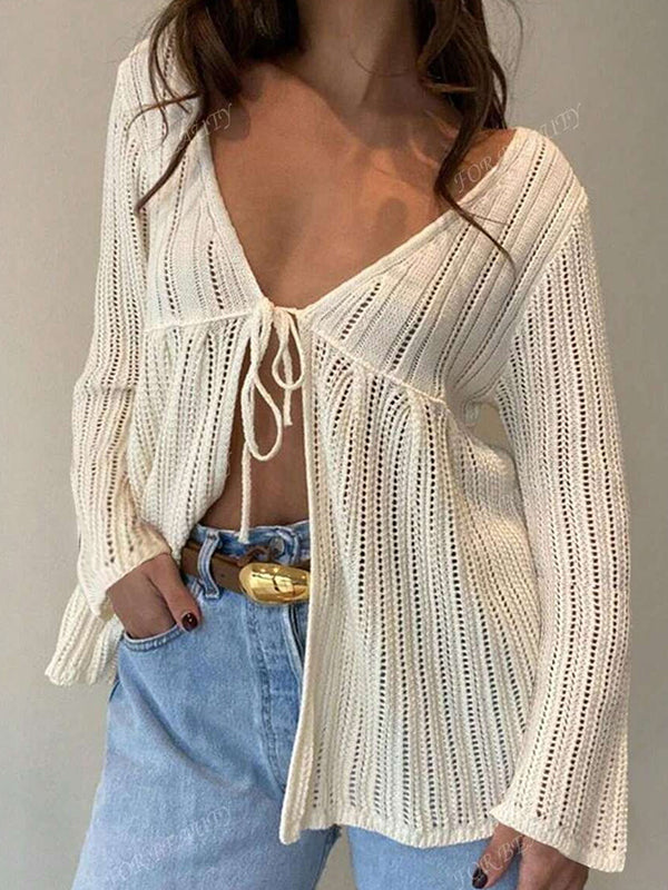 Openwork Loose Resort Long Sleeve