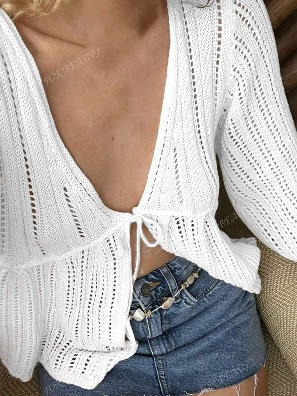 Openwork Loose Resort Long Sleeve