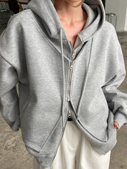Two-Way Zipper Hood Jacket