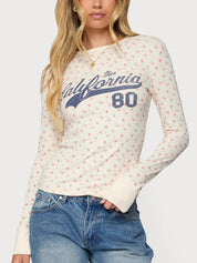 Heart-Shaped Paw Printlong Sleeve