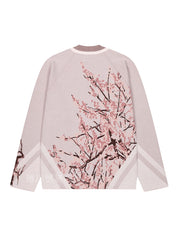Peach Blossom Stripe Print Sweaters