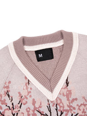 Peach Blossom Stripe Print Sweaters