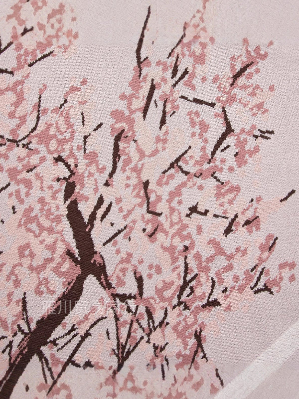 Peach Blossom Stripe Print Sweaters