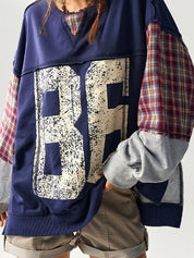 Trend Patch Digital Oversized Long Sleeve