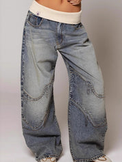 Retro Street Distressed Boyfriend Jeans