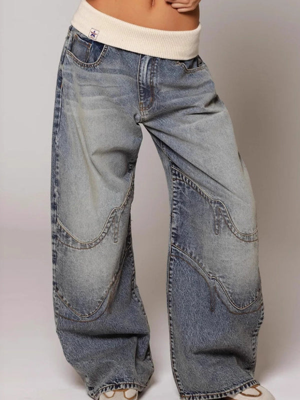 Retro Street Distressed Boyfriend Jeans