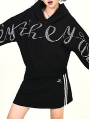 English Diamond Print Sweatshirts