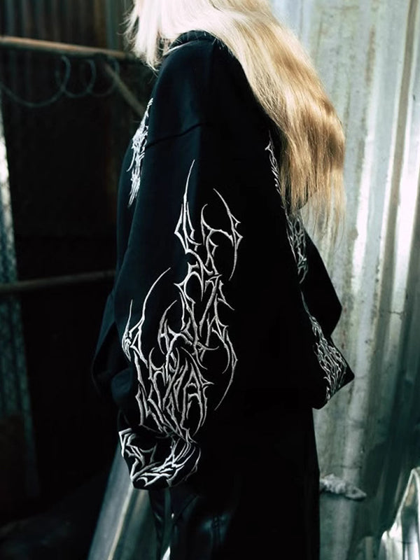 Retro Gothic Print Sweatshirts