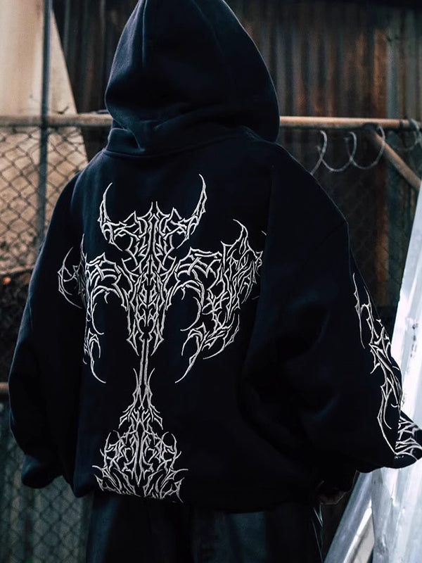 Retro Gothic Print Sweatshirts