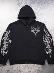 Retro Gothic Print Sweatshirts