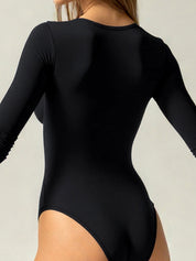 Dangling Beaded Collar Long Sleeve