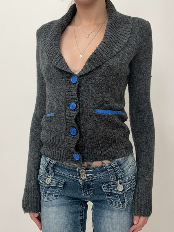 Color-Blocked Minimalism Sweaters