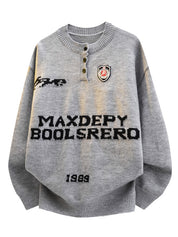 College-Style Print Sweaters