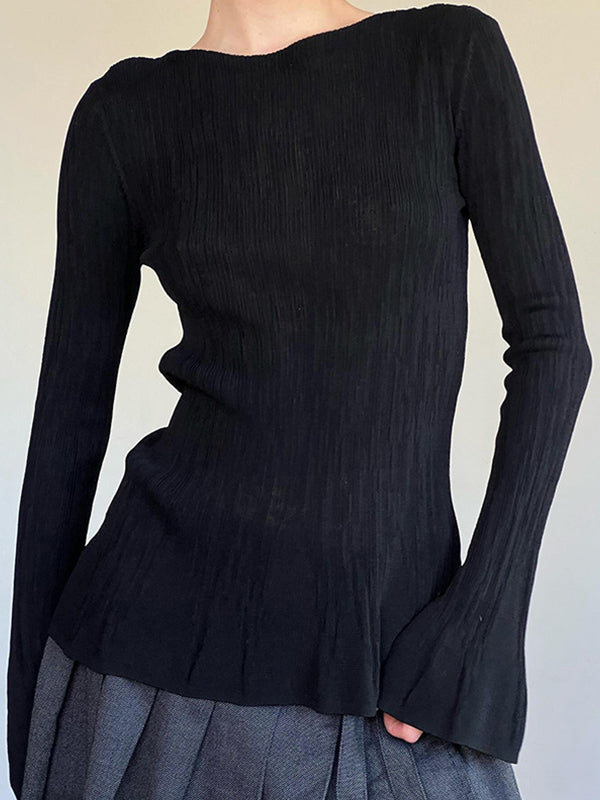 Textured Leisure Comfortable Long Sleeve