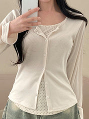 Polka Dot Print Long Sleeve Long Sleeve