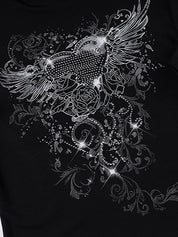 Y2K Retro Dark Hooded Long Sleeve Long Sleeve