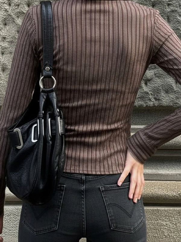 Stripe Spicy Girl Slim Fit Long Sleeves