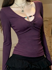 Three-Dimensional Decorative Beads Long Sleeve