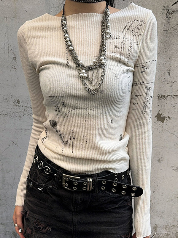 Retro Distressed Base Layer Long Sleeve