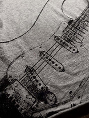 Dark Guitar Print Long Sleeve