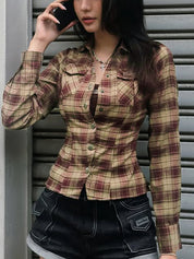 Classic Checked Slim Fit Long Sleeves