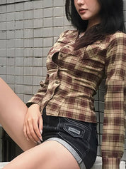 Classic Checked Slim Fit Long Sleeves