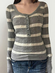 Classic Stripe Combination Sweaters