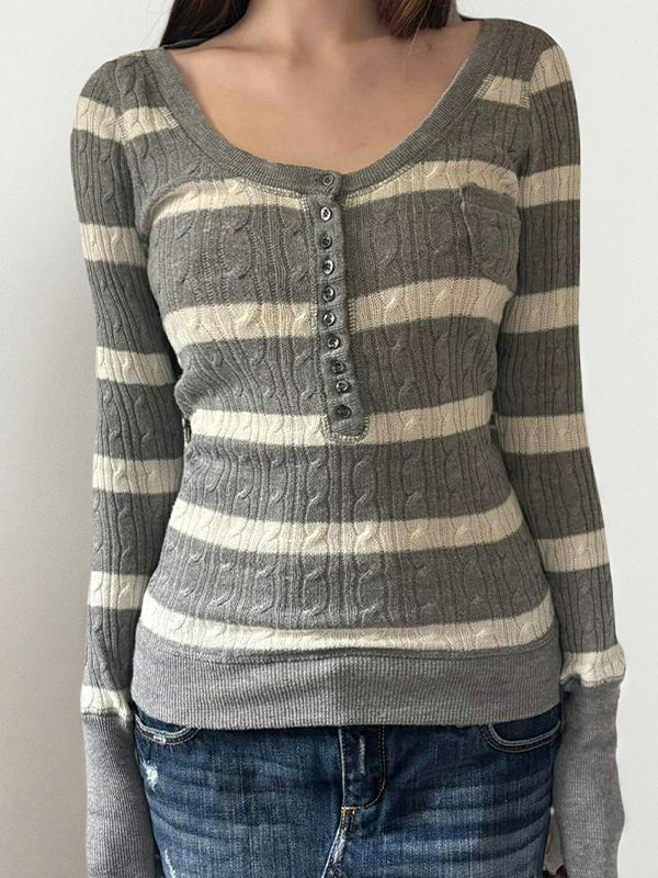 Classic Stripe Combination Sweaters