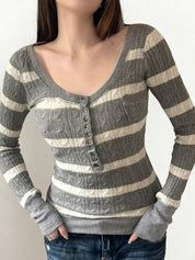 Classic Stripe Combination Sweaters
