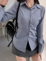 Slim-Fit With Thin Stripes  Long Sleeves