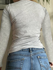 Gray Printed Diamond Long Sleeve