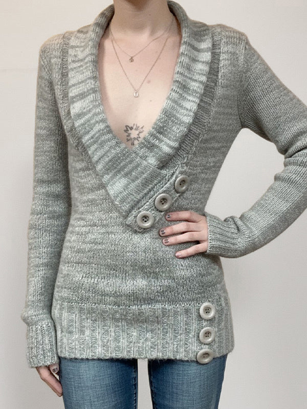 Vintage Waist Button Sweaters