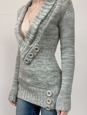 Vintage Waist Button Sweaters