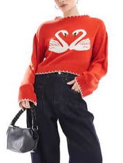 The Swan Design Is Loose Sweaters