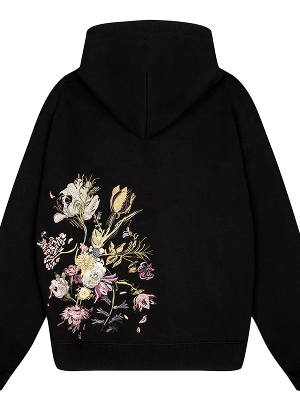 Peach Blossom Embroidery Sweatshirts