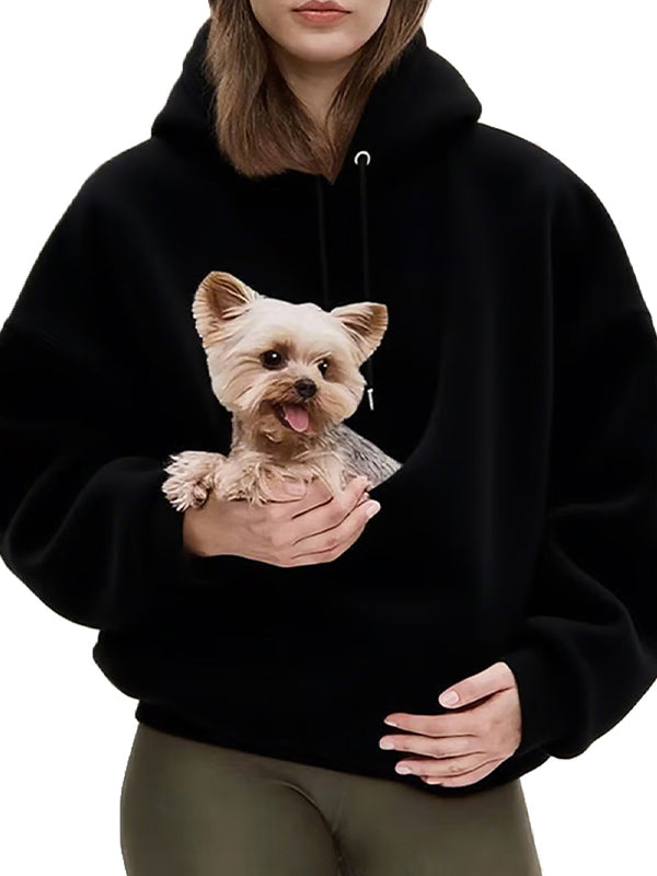 Pet Tote With Loose Pullover Sweatshirts