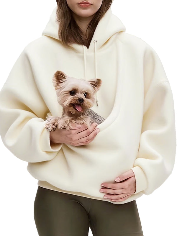 Pet Tote With Loose Pullover Sweatshirts