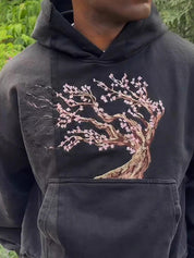Peach Blossom Embroidery Sweatshirts