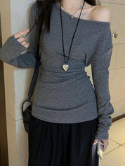 Star Hot-Fixed Rhinestones Long Sleeve