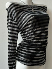 Skull Headline Pattern Print Long Sleeve