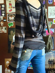 Retro Striped Print Long Sleeve