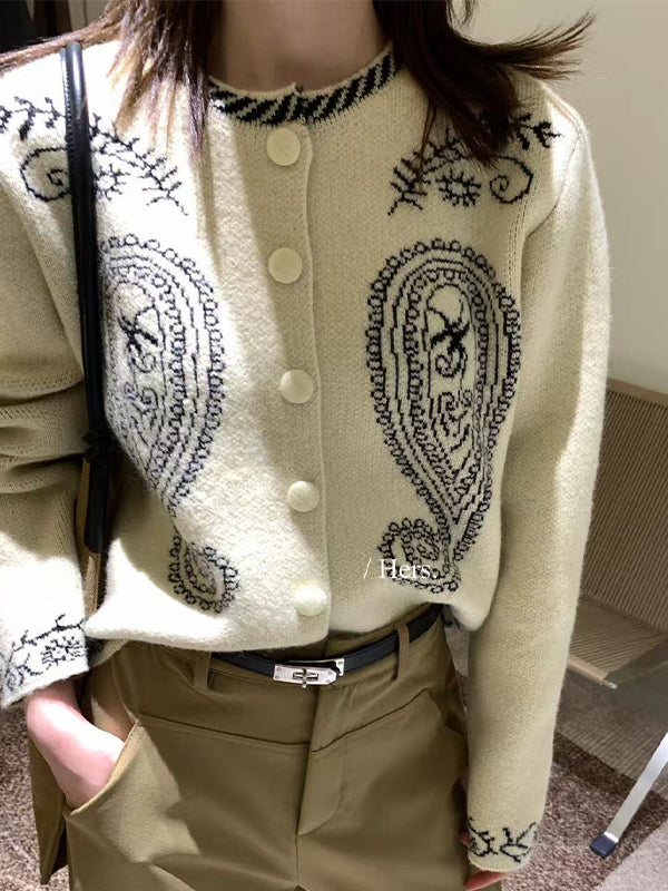 Cashew Flower Pattern Sweaters