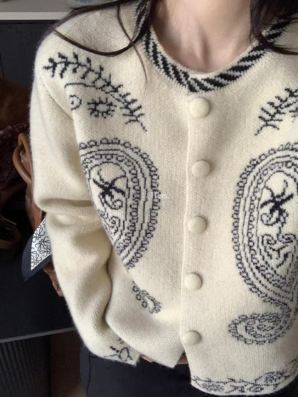 Cashew Flower Pattern Sweaters