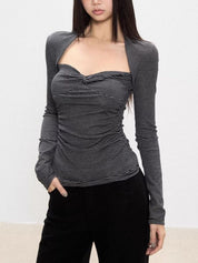 Retro Striped Print Long Sleeve