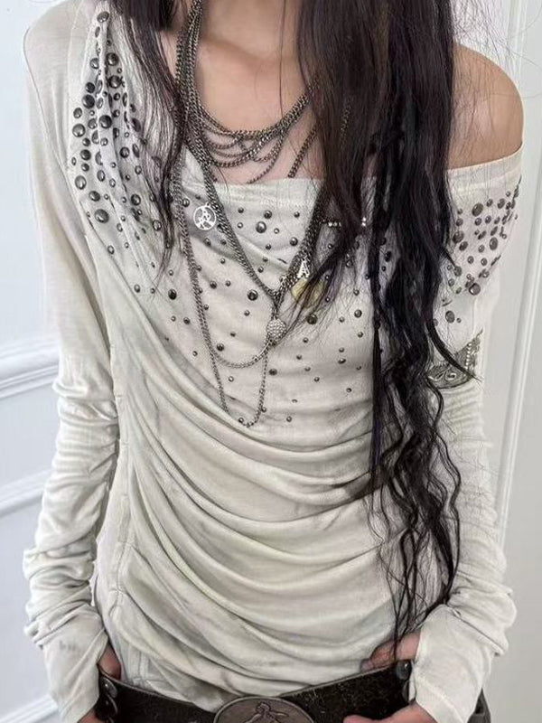 Hotfix Rhinestone Printing Long Sleeve