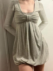 Bow Tie Splicing Long Sleeve